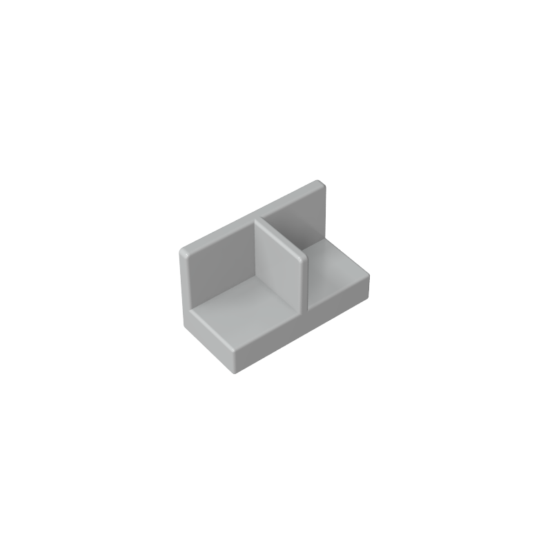 93095 | Panel 1 x 2 x 1 with Rounded Corners and Center Divider