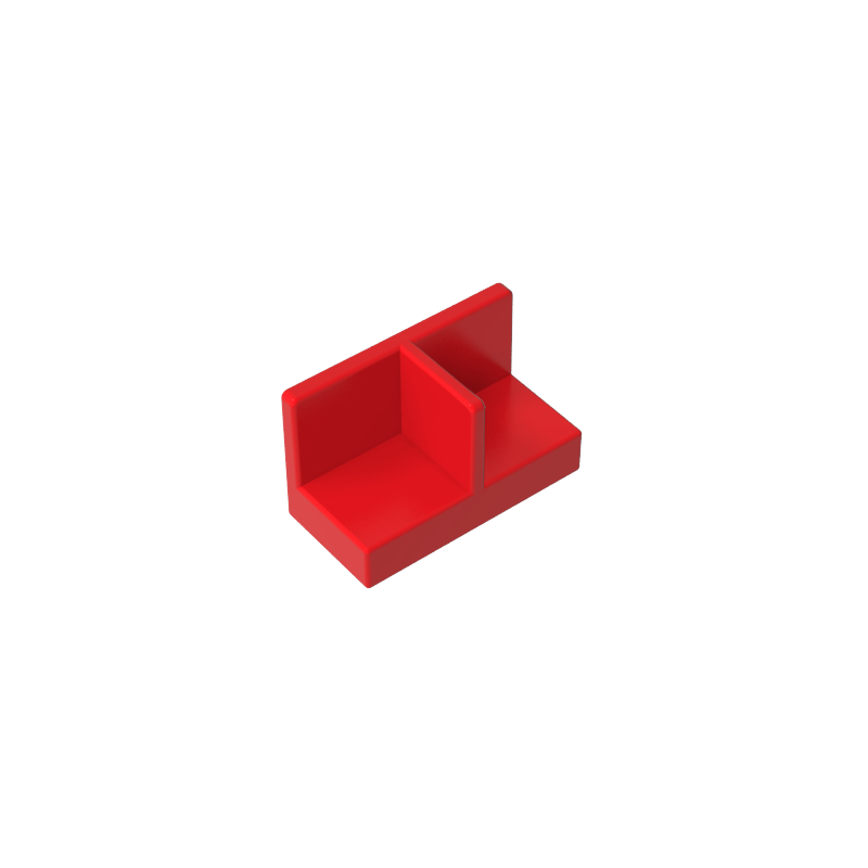 93095 | Panel 1 x 2 x 1 with Rounded Corners and Center Divider