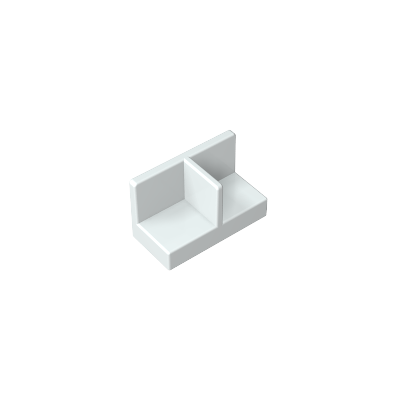 93095 | Panel 1 x 2 x 1 with Rounded Corners and Center Divider