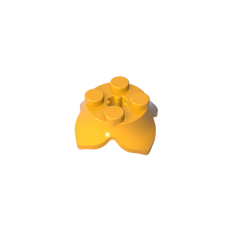 15469 | Plant Leaves 2 x 2 with 4 Petals and Axle Hole