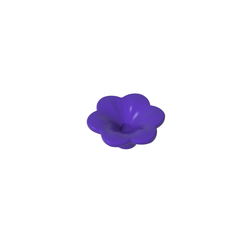 93081d | Friends Accessories Flower with 6 Rounded Petals and Pin