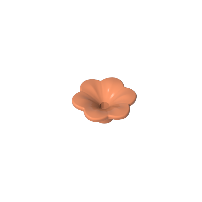 93081d | Friends Accessories Flower with 6 Rounded Petals and Pin
