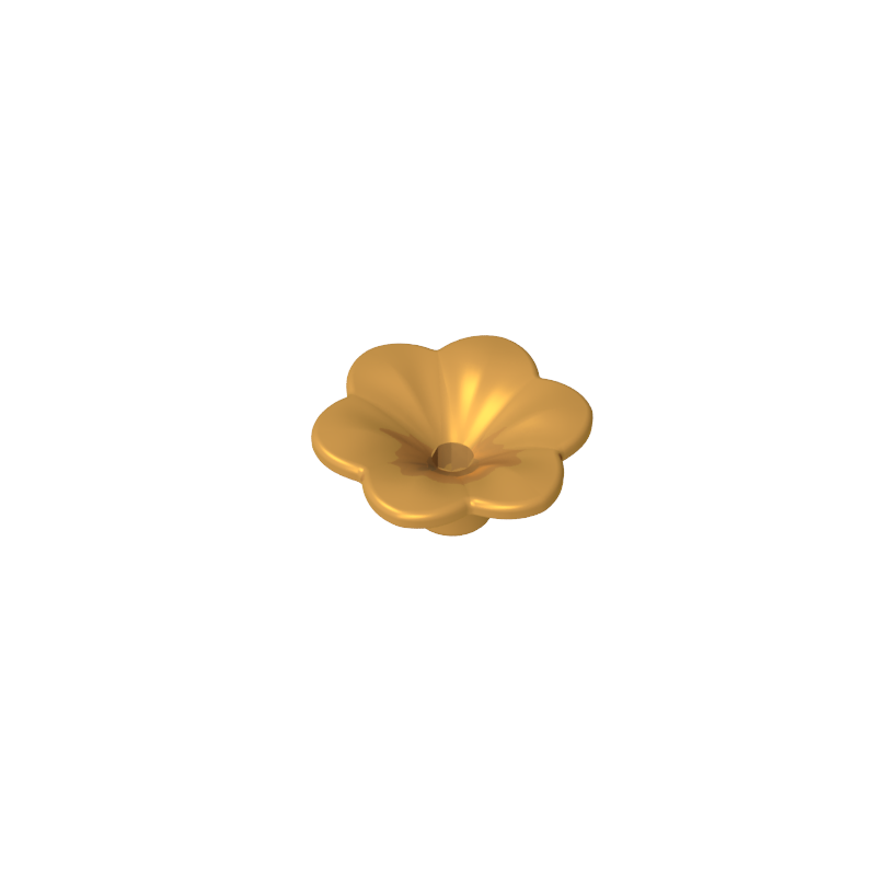 93081d | Friends Accessories Flower with 6 Rounded Petals and Pin