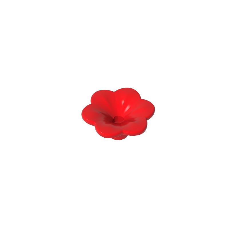 93081d | Friends Accessories Flower with 6 Rounded Petals and Pin