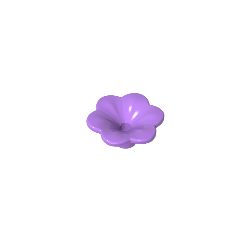 93081d | Friends Accessories Flower with 6 Rounded Petals and Pin