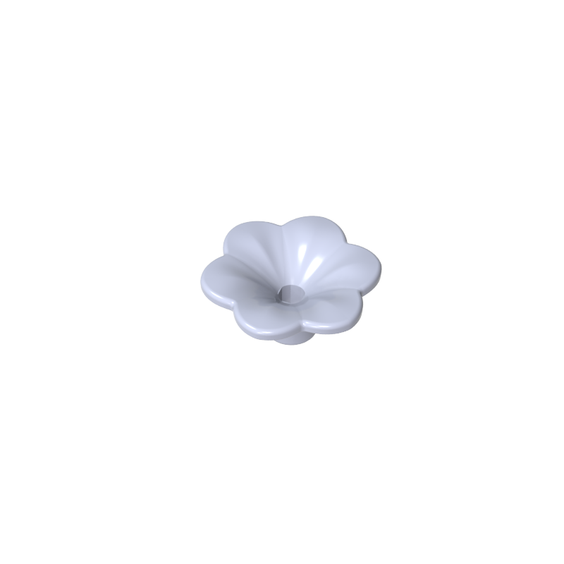 93081d | Friends Accessories Flower with 6 Rounded Petals and Pin