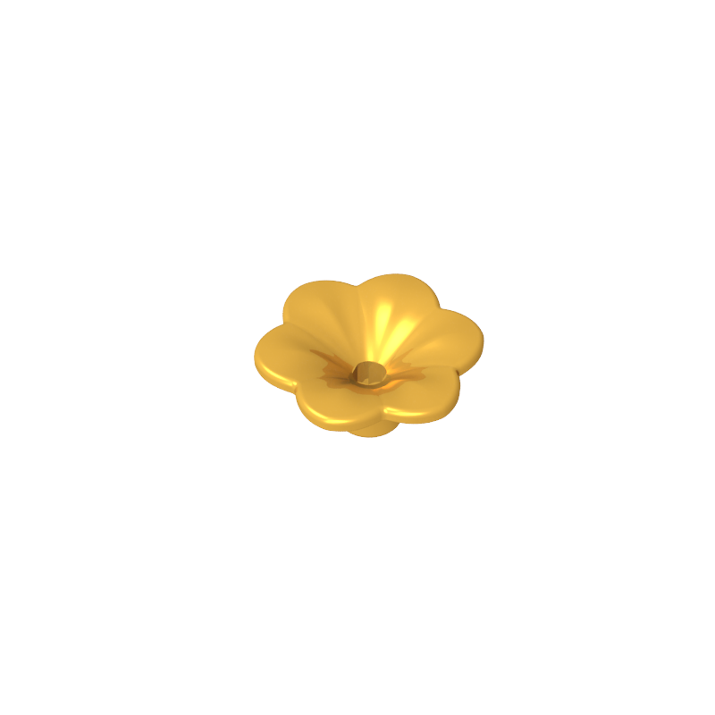 93081d | Friends Accessories Flower with 6 Rounded Petals and Pin