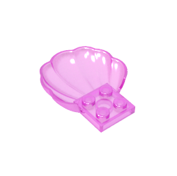 18970 | Clam / Scallop Shell with 4 Studs