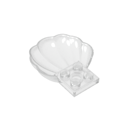 18970 | Clam / Scallop Shell with 4 Studs