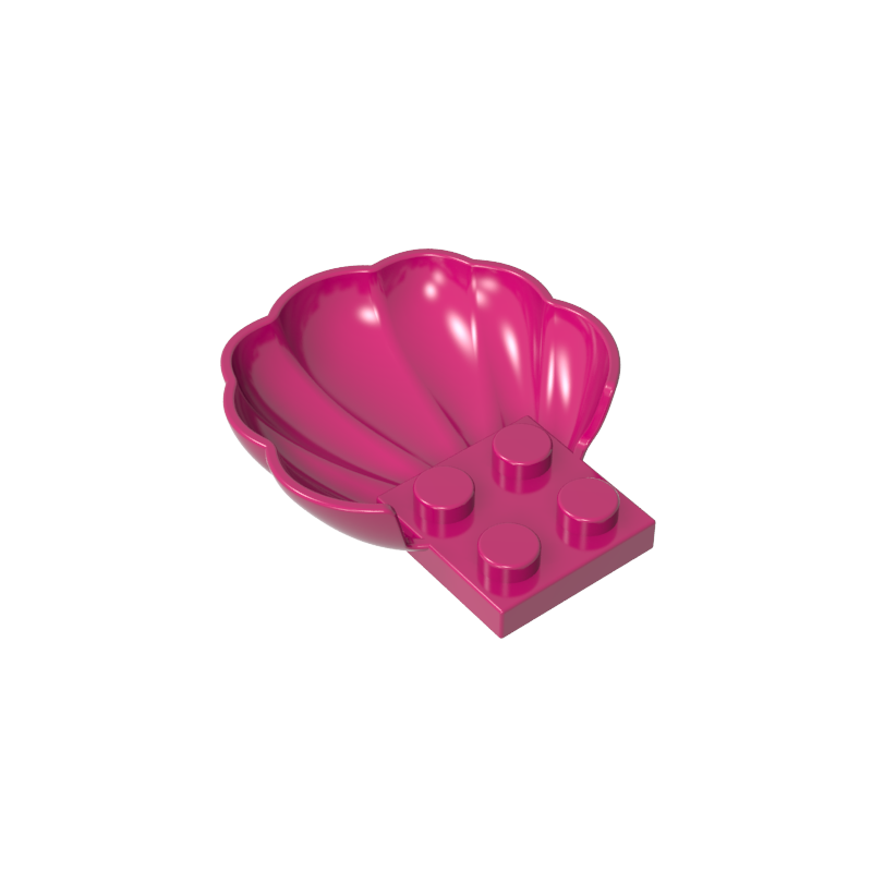 18970 | Clam / Scallop Shell with 4 Studs