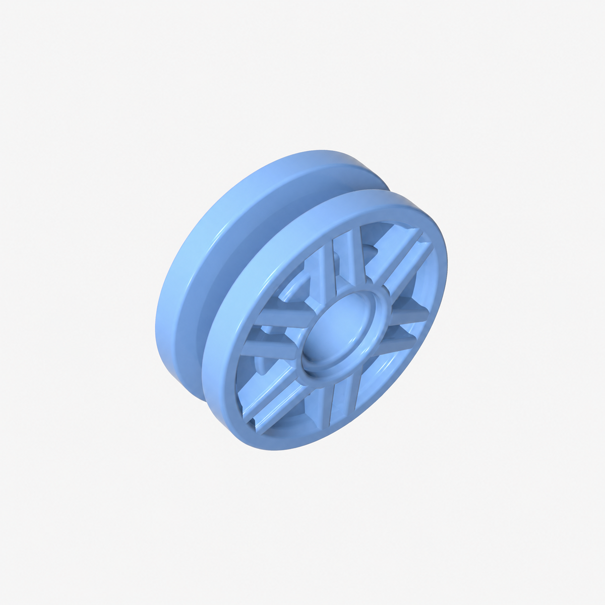 13971 | Wheel 18mm D. x 8mm with Fake Bolts and Deep Spokes with Inner RingWh