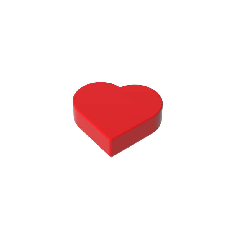 39739 | Tile, Round 1 x 1 Heart