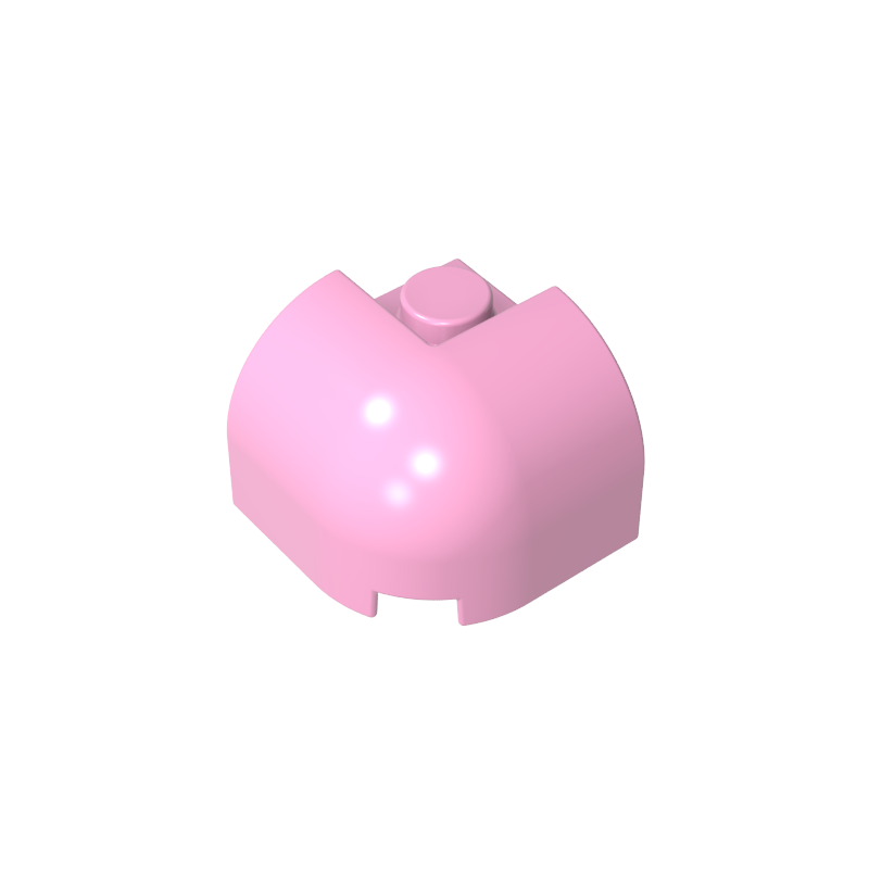 67810 | Slope, Curved 2 x 2 x 1 1/3 Corner Round with Recessed Stud