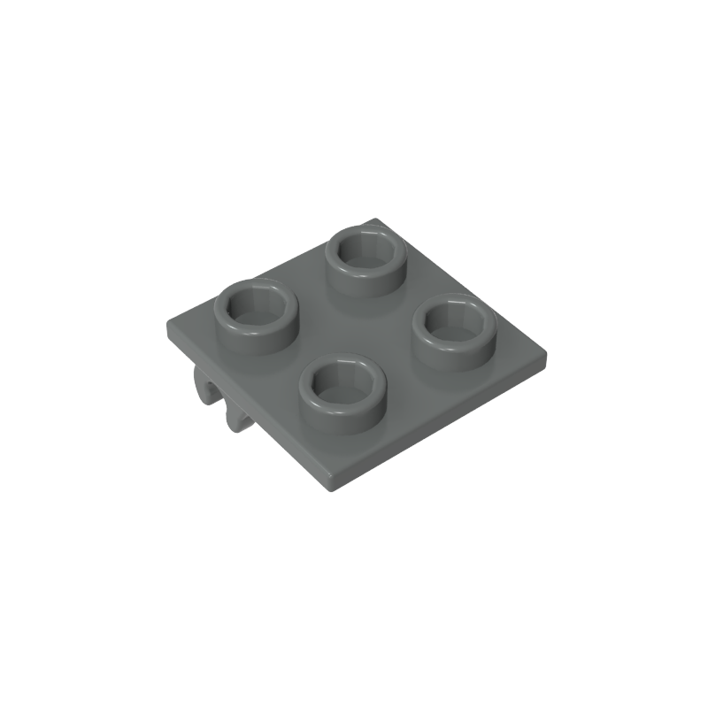2415 | Plate, Modified 2 x 2 Thin with Plane Single Wheel Holder