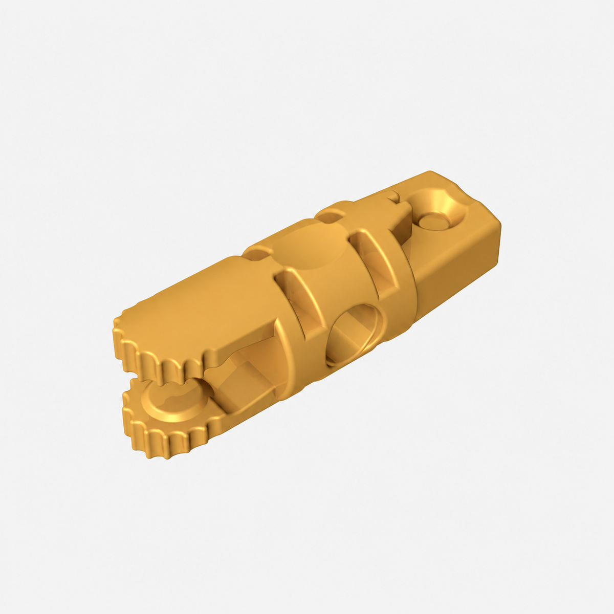 30554b | Hinge Cylinder 1 x 3 Locking with 1 Finger and 2 Fingers on Ends, without Hole