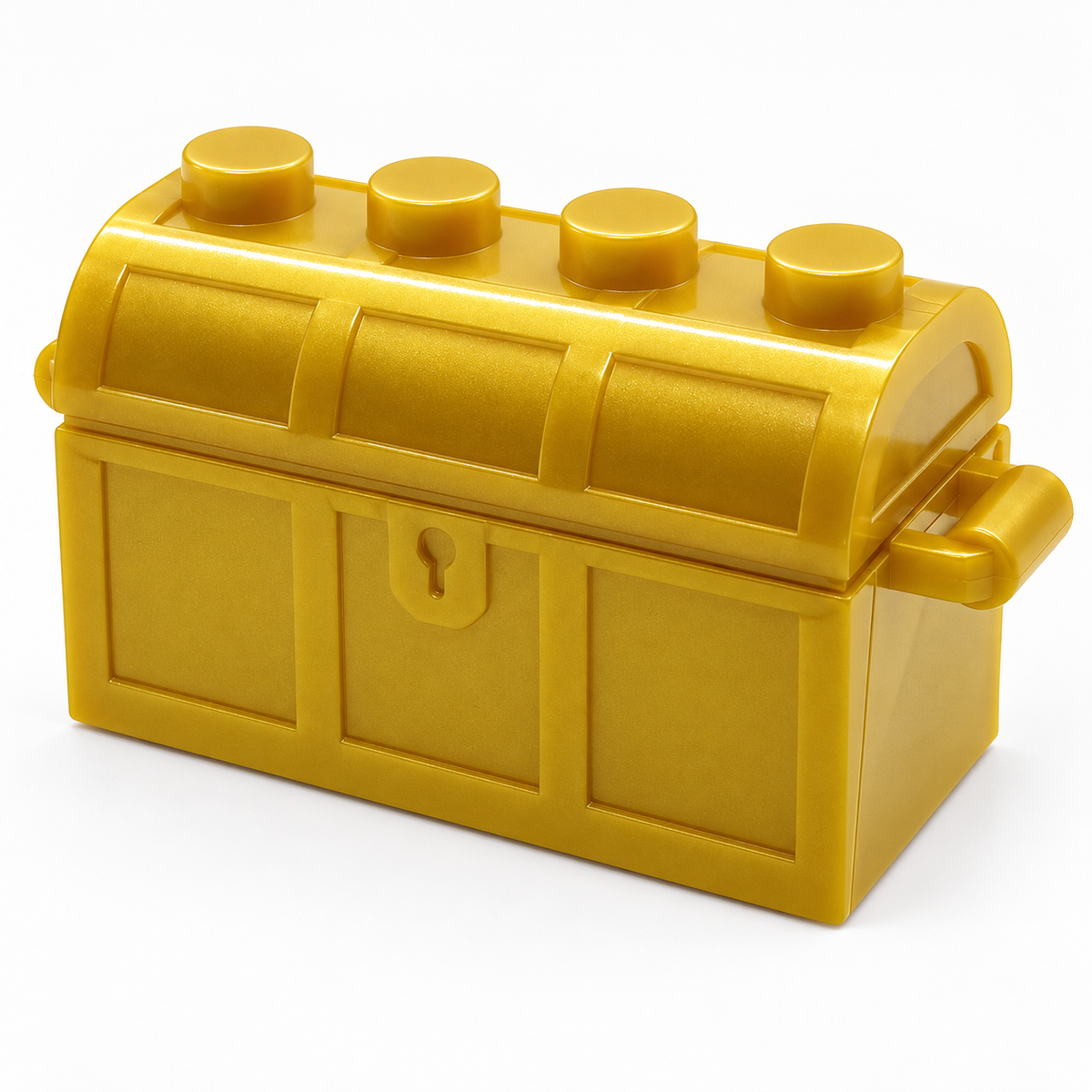 4739a | Container, Treasure Chest with Slots in Back and (Same Color) Thick Hinge Curved Lid