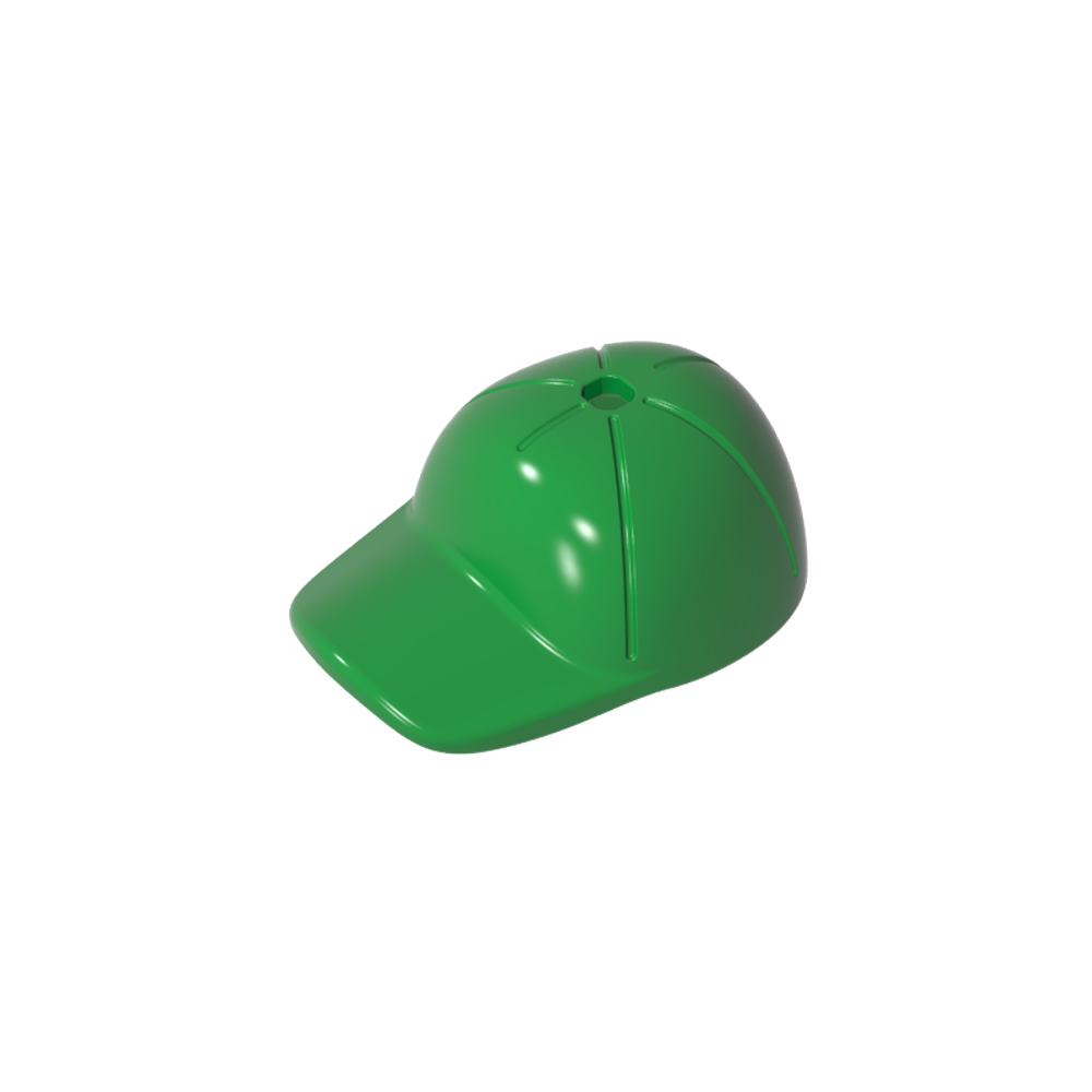 11303 | Headgear Cap - Short Curved Bill with Seams and Hole on Top