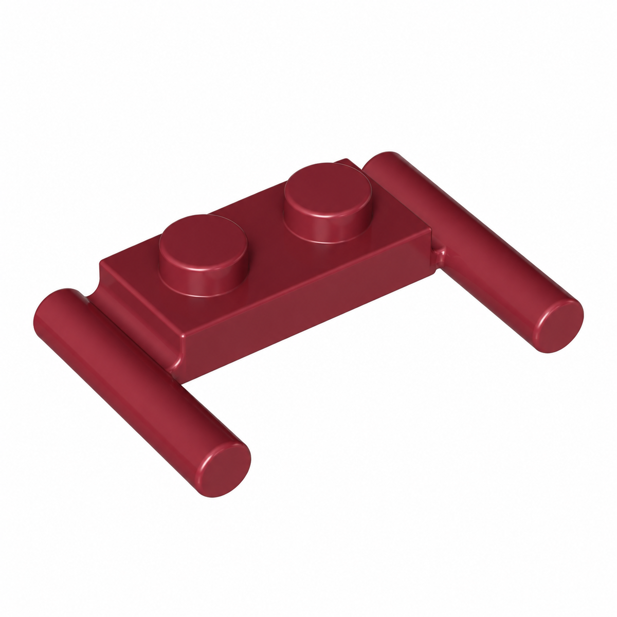3839b | Plate, Modified 1 x 2 with Bar Handles - Flat Ends, Low Attachment