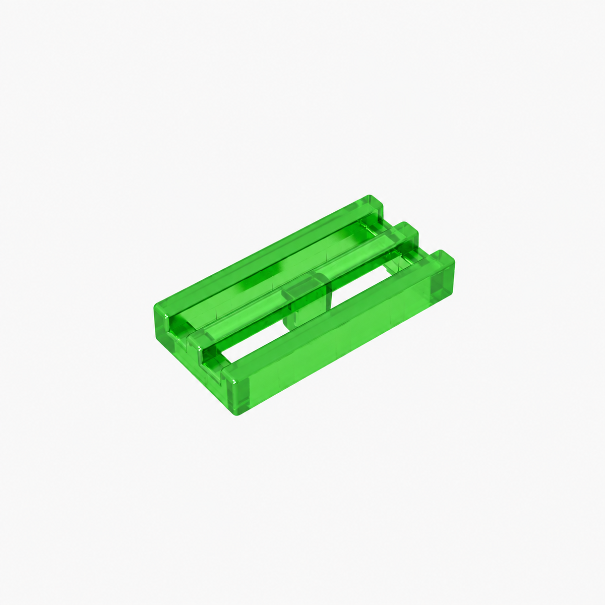 2412b | Tile, Modified 1 x 2 Grille without Bottom Groove / Lip