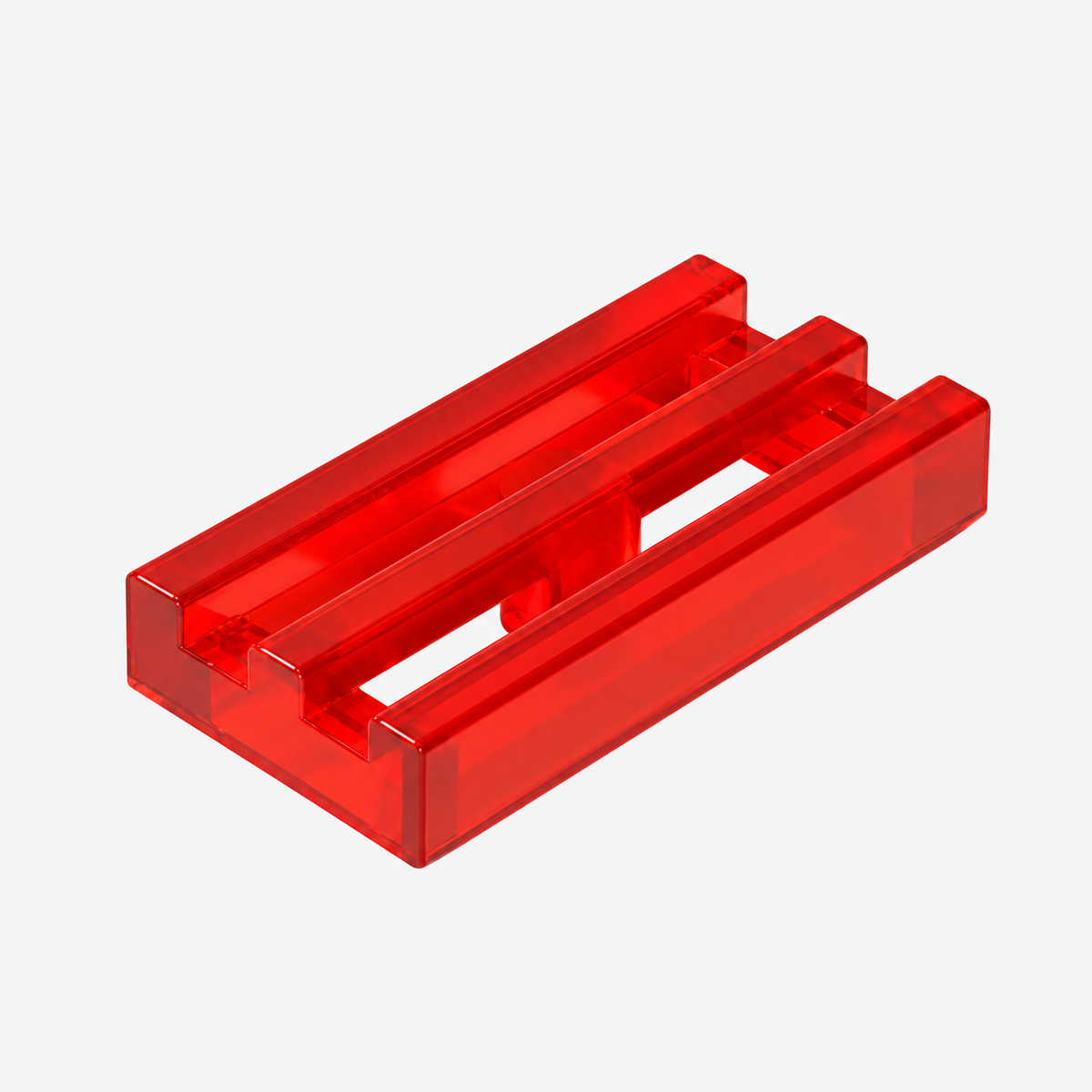 2412b | Tile, Modified 1 x 2 Grille without Bottom Groove / Lip