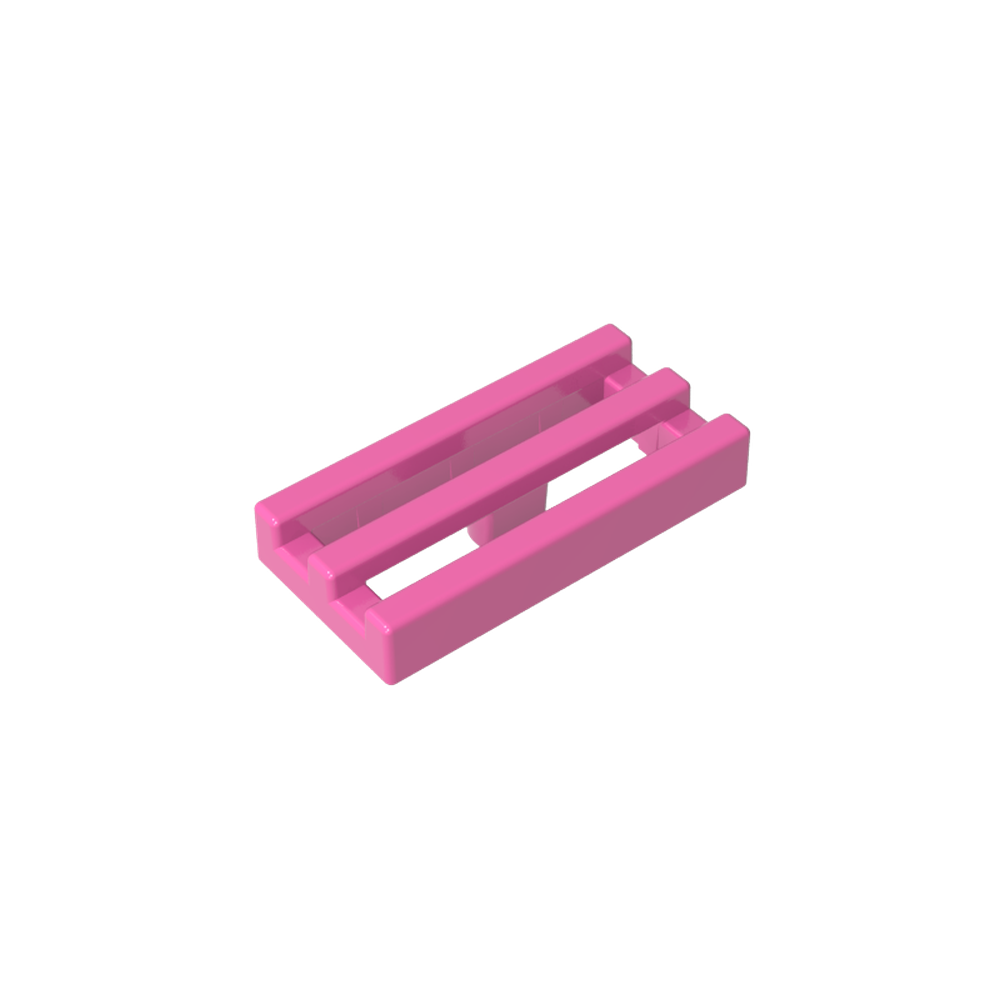 2412b | Tile, Modified 1 x 2 Grille without Bottom Groove / Lip
