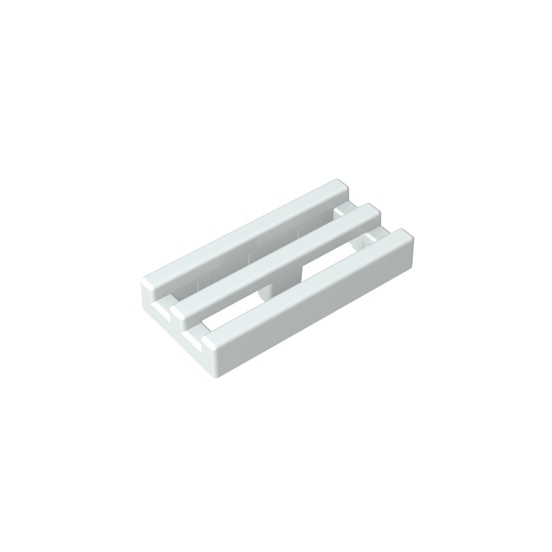 2412b | Tile, Modified 1 x 2 Grille without Bottom Groove / Lip