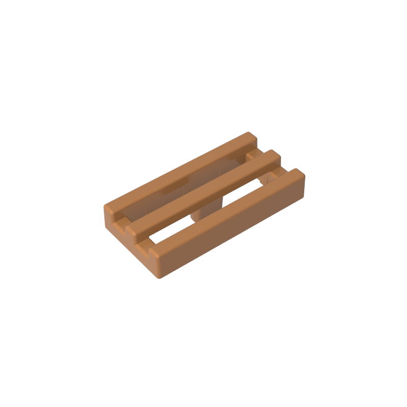 2412b | Tile, Modified 1 x 2 Grille without Bottom Groove / Lip