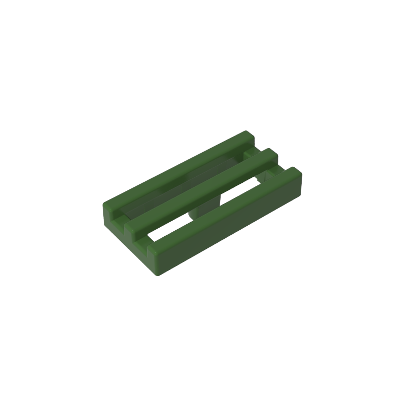 2412b | Tile, Modified 1 x 2 Grille without Bottom Groove / Lip