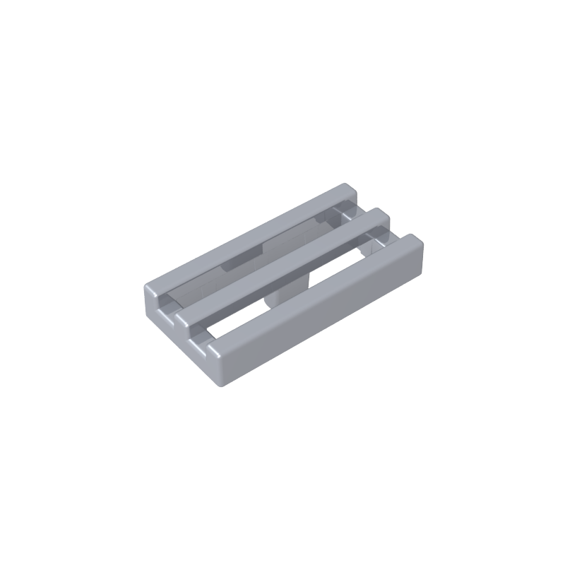 2412b | Tile, Modified 1 x 2 Grille without Bottom Groove / Lip