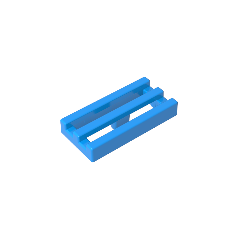 2412b | Tile, Modified 1 x 2 Grille without Bottom Groove / Lip