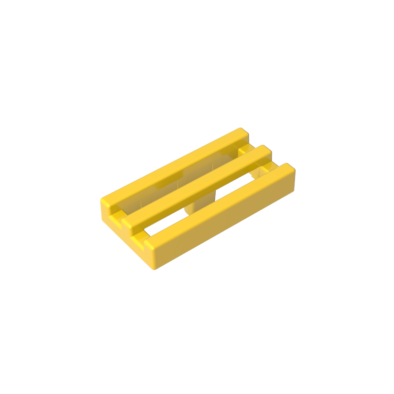 2412b | Tile, Modified 1 x 2 Grille without Bottom Groove / Lip