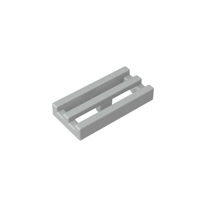 2412b | Tile, Modified 1 x 2 Grille without Bottom Groove / Lip