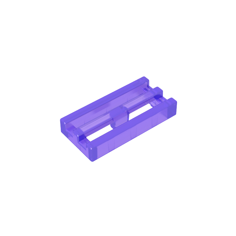 2412b | Tile, Modified 1 x 2 Grille without Bottom Groove / Lip