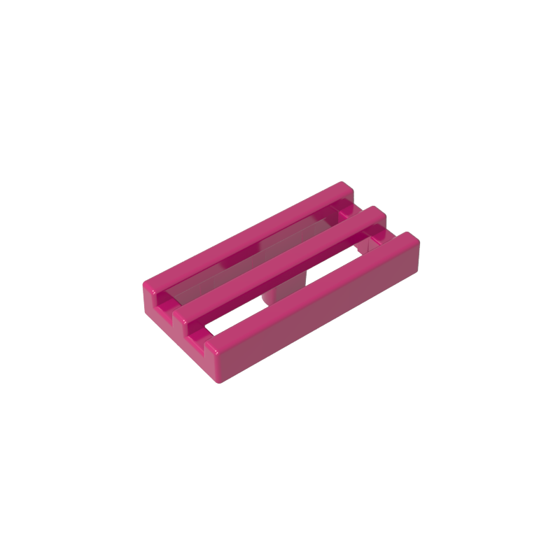 2412b | Tile, Modified 1 x 2 Grille without Bottom Groove / Lip