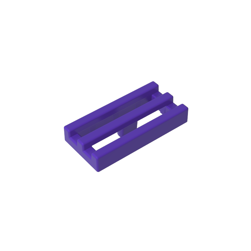 2412b | Tile, Modified 1 x 2 Grille without Bottom Groove / Lip