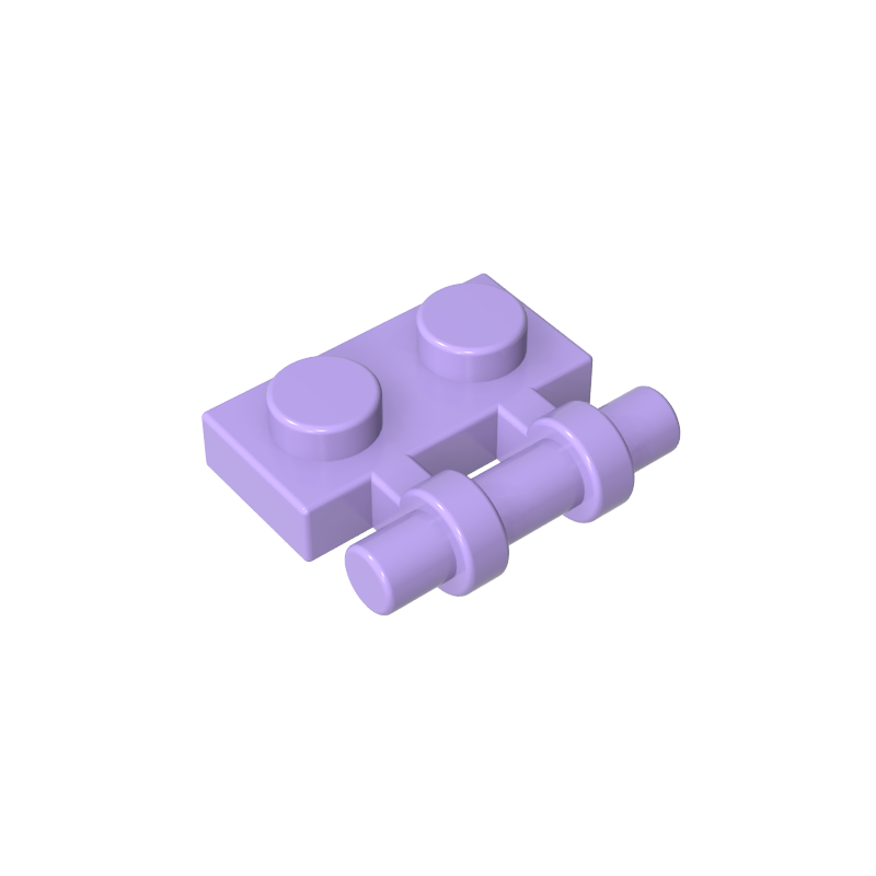 2540 | Plate, Modified 1 x 2 with Bar Handle on Side - Free Ends