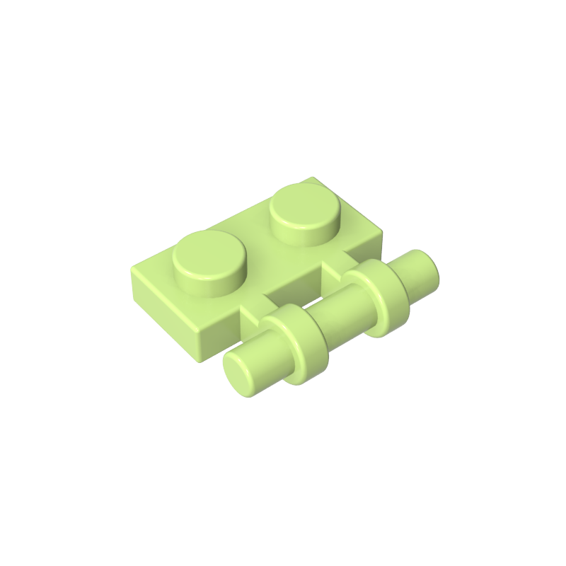 2540 | Plate, Modified 1 x 2 with Bar Handle on Side - Free Ends
