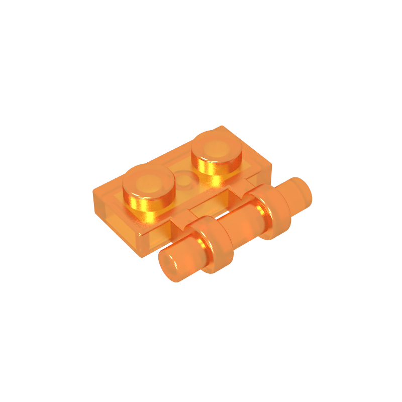 2540 | Plate, Modified 1 x 2 with Bar Handle on Side - Free Ends