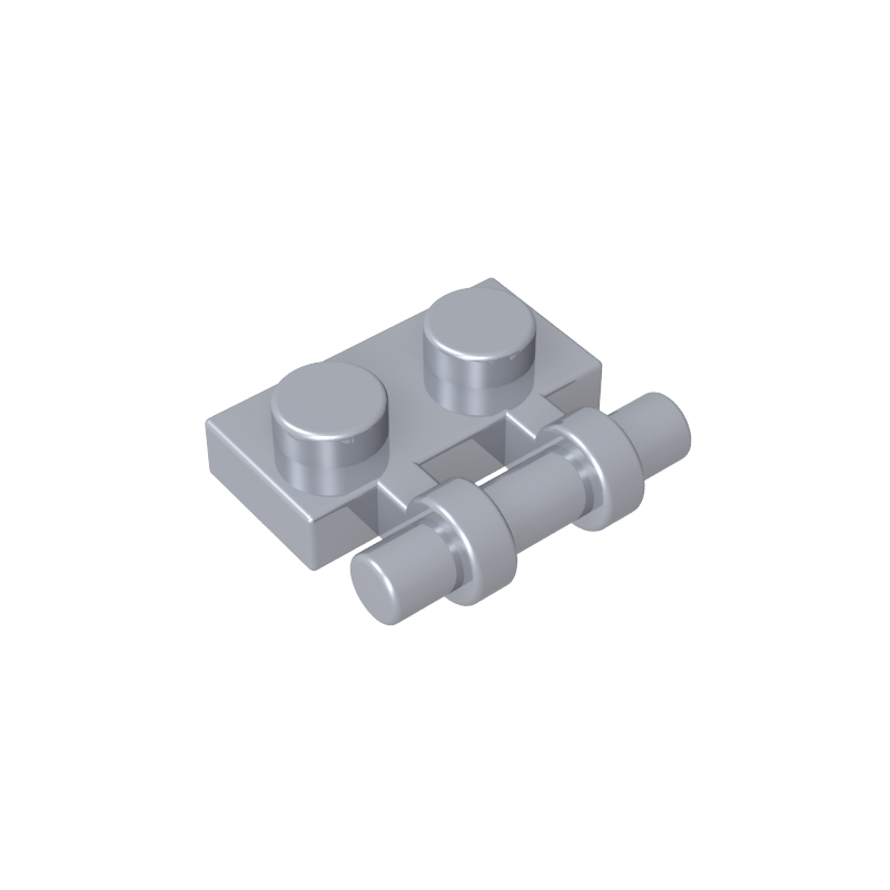 2540 | Plate, Modified 1 x 2 with Bar Handle on Side - Free Ends