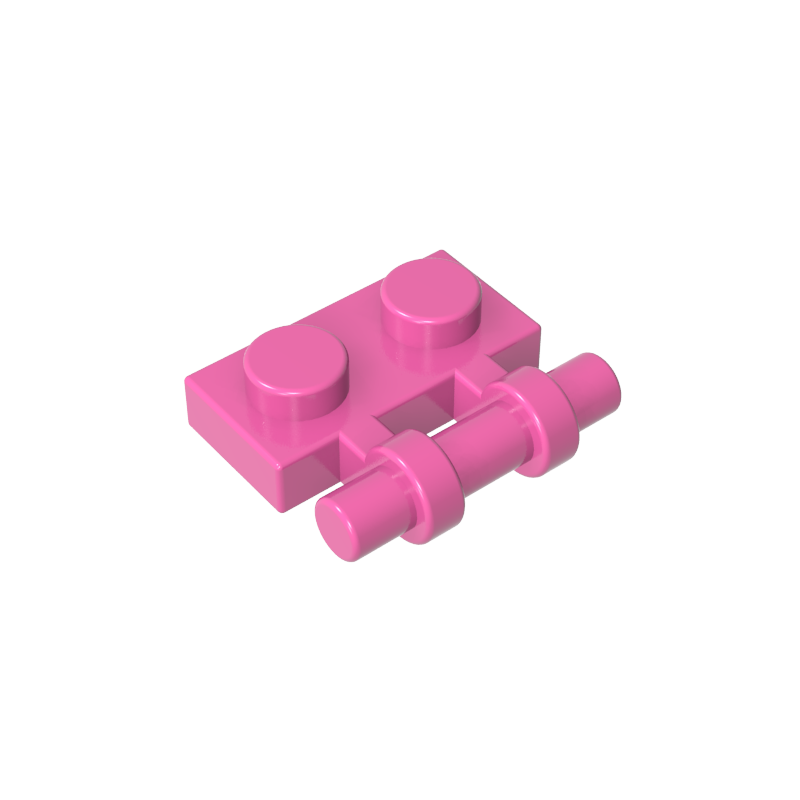 2540 | Plate, Modified 1 x 2 with Bar Handle on Side - Free Ends