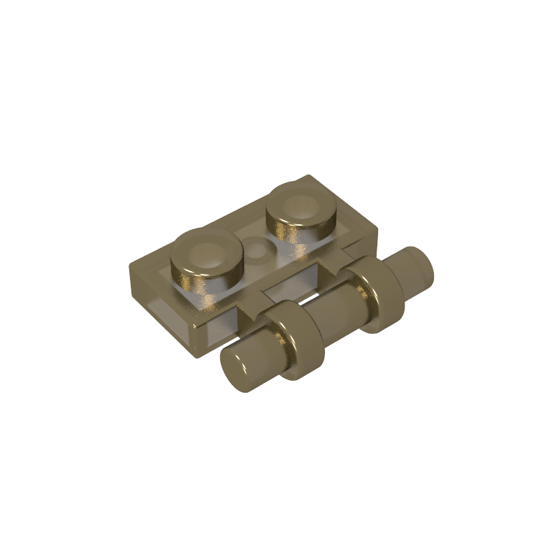 2540 | Plate, Modified 1 x 2 with Bar Handle on Side - Free Ends