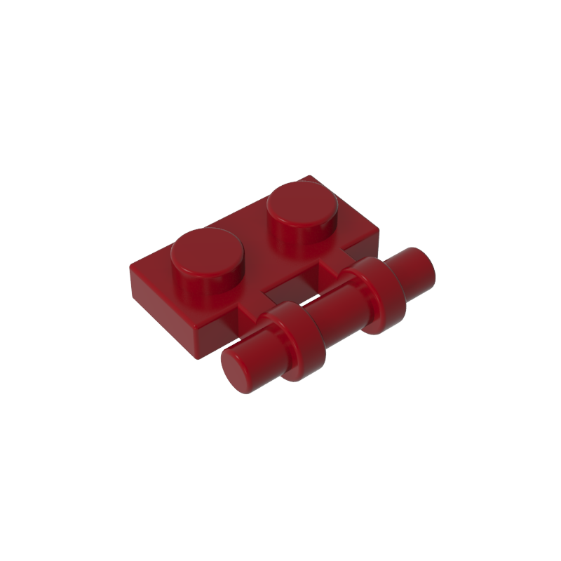 2540 | Plate, Modified 1 x 2 with Bar Handle on Side - Free Ends