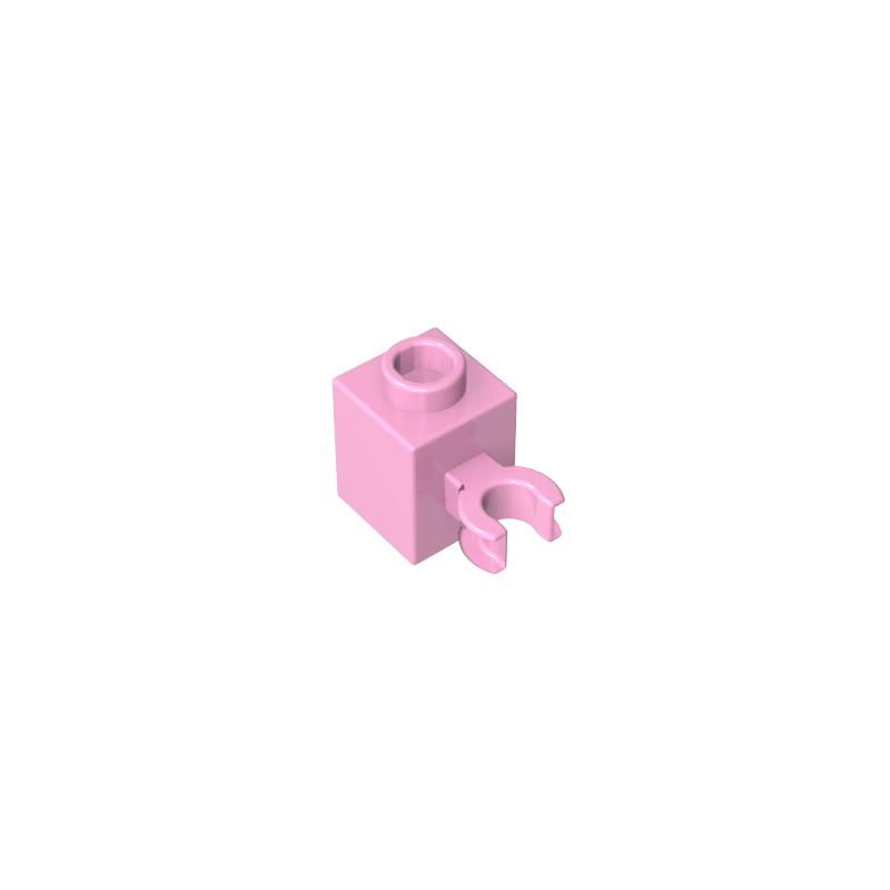 60475b | Brick, Modified 1 x 1 with Open O Clip (Vertical Grip) - Hollow Stud