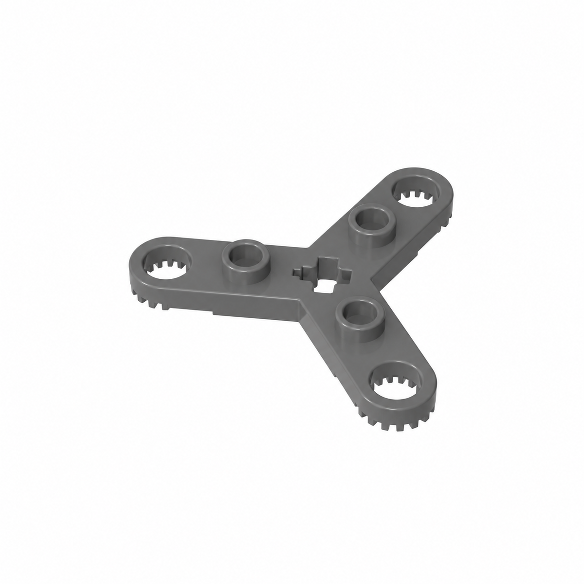 2712 | Technical Plate Rotor 3 Blade with Toothed Ends and 3 Studs