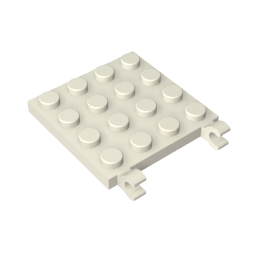 11399 | Plate, Modified 4 x 4 with 2 Open O Clips (Horizontal Grip)