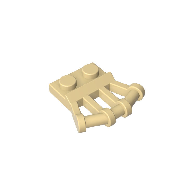 92692 | Plate, Modified 1 x 2 with Angled Bar Handles on Side
