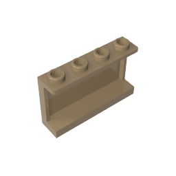 14718 | Panel 1 x 4 x 2 with Side Supports - Hollow Studs