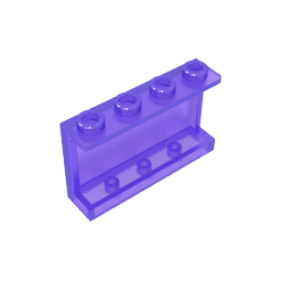 14718 | Panel 1 x 4 x 2 with Side Supports - Hollow Studs