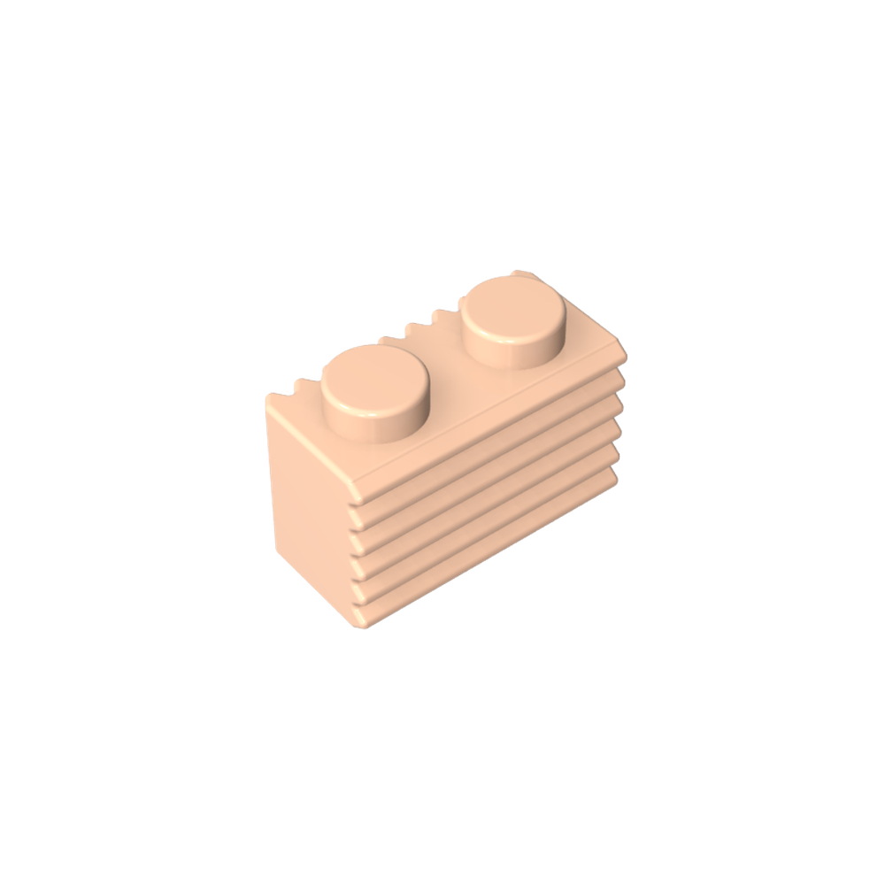 2877 | Brick, Modified 1 x 2 with Grille / Fluted Profile