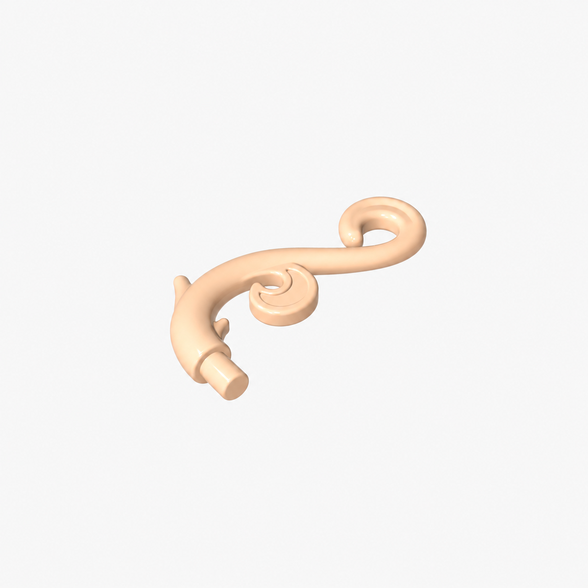 28870 | Plant Stem, Curved with Bar, Thorns, and Swirls